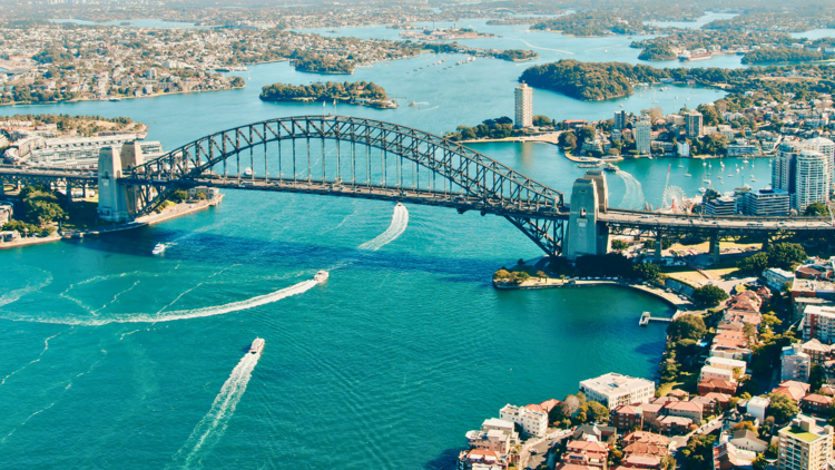Aerial of Sydney Harbour Bridge