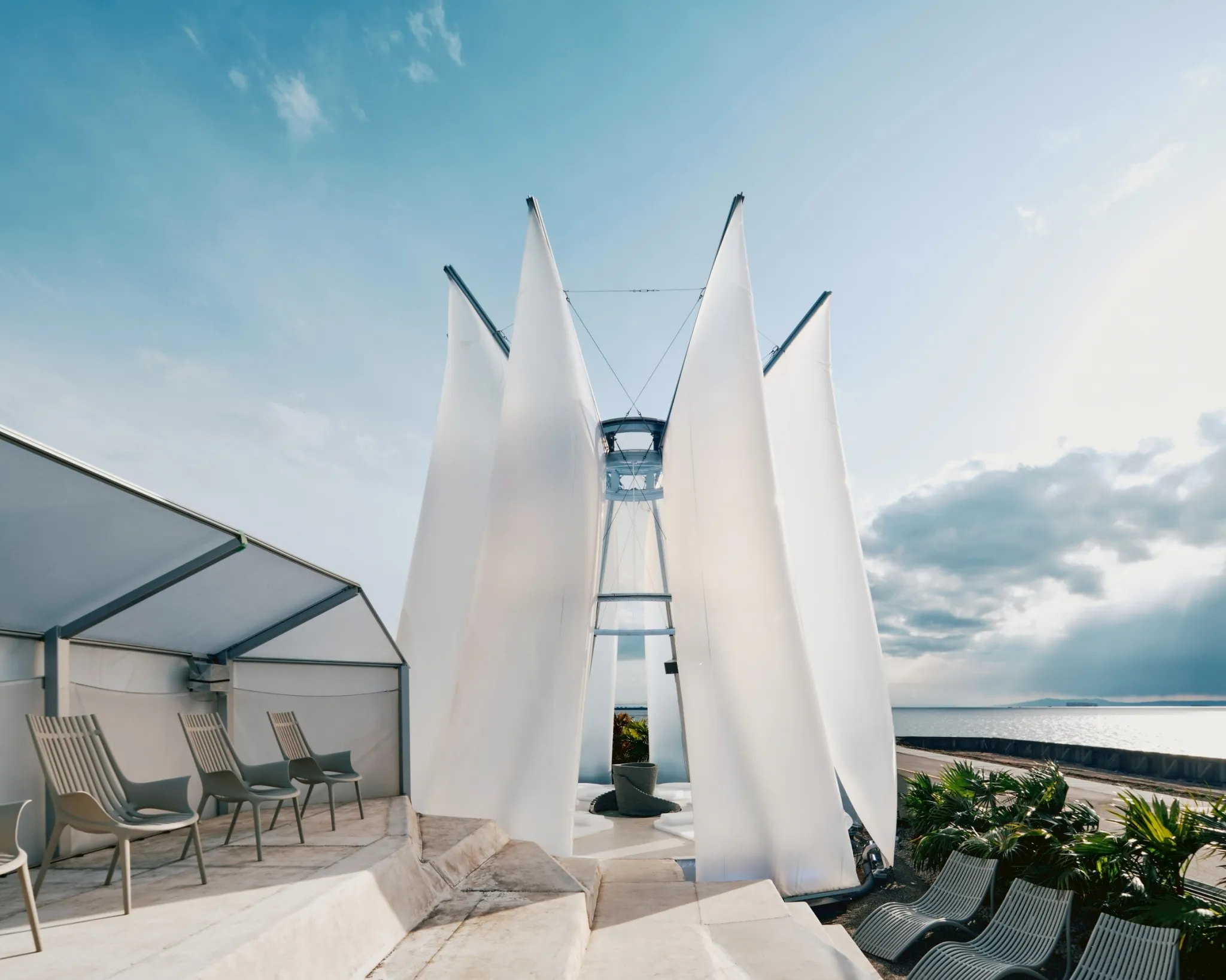 A Taiyo Tsubomi sauna at Expo 2025