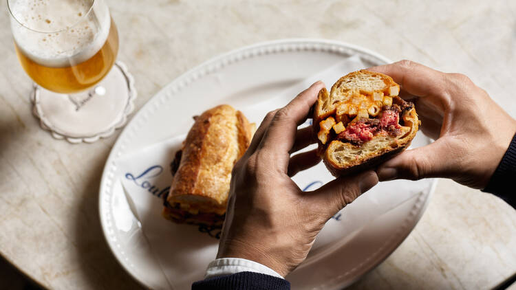 Steak frites baguette