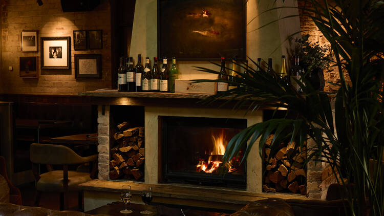 Fireplace at The Dry Dock