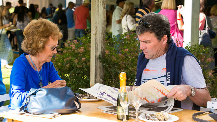 People at an outdoor Food and Wine Festival