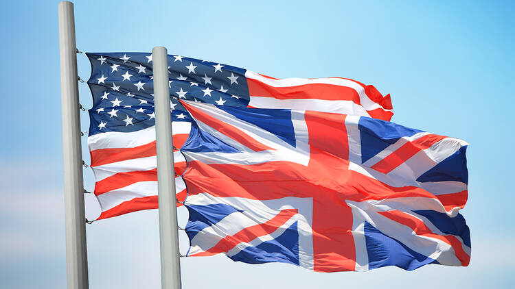 UK and USA flags