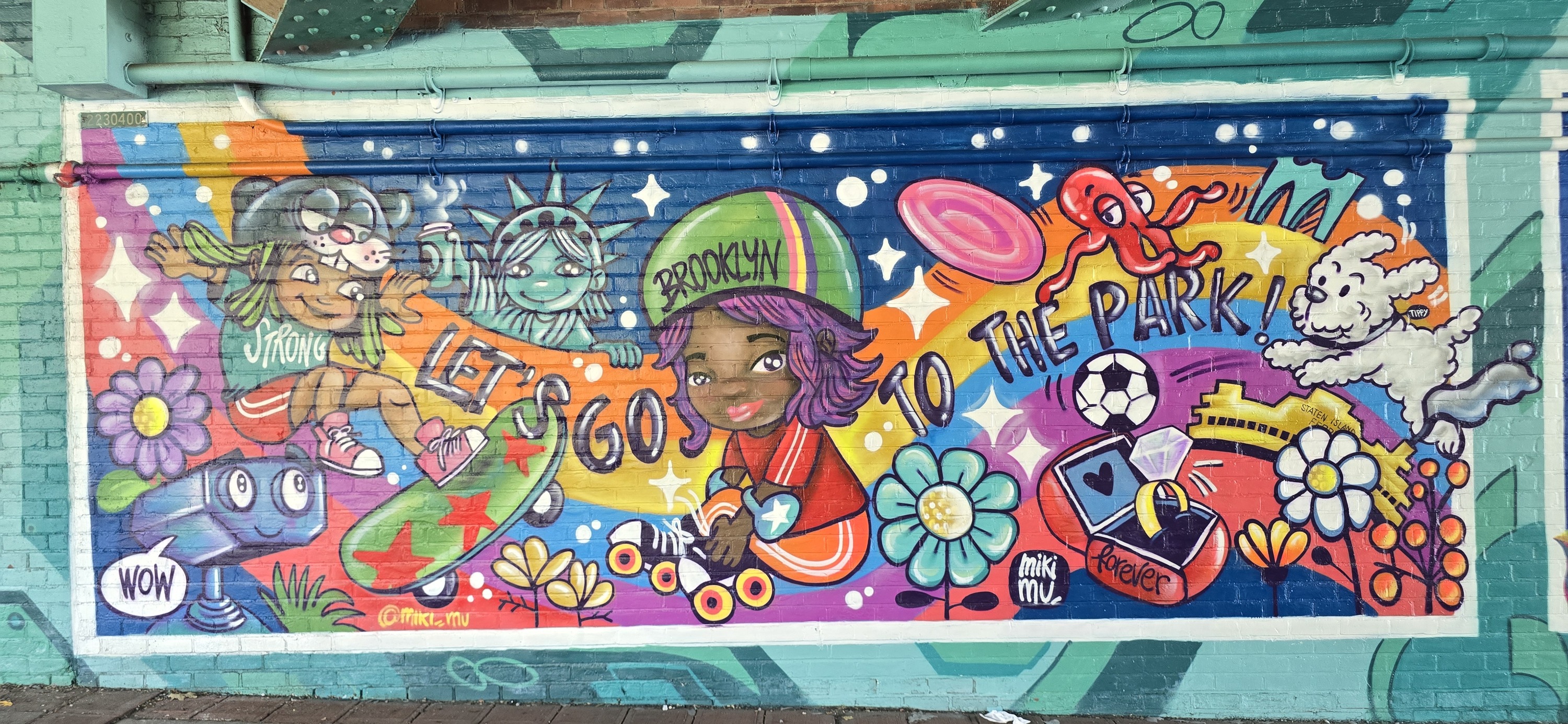 A 1.5-mile mural showcase just popped up under the BQE in Brooklyn