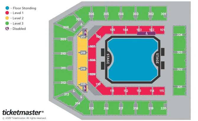 Drake's seating plan for his Co-Op live arena shows