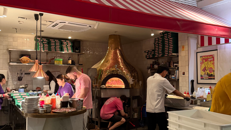 The kitchen at Pizza Bros