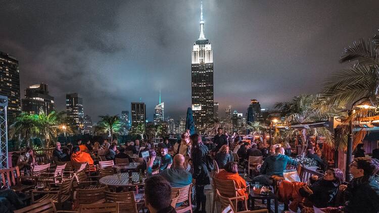 Rooftop bar in New York