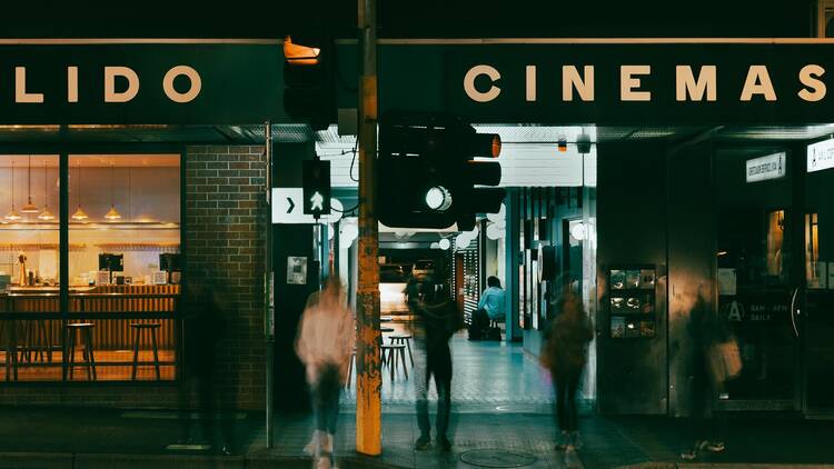 The entry to Lido Cinemas.