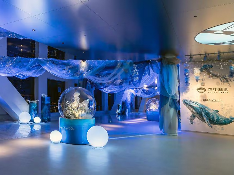Floating Deep Blue at Umeda Sky Building