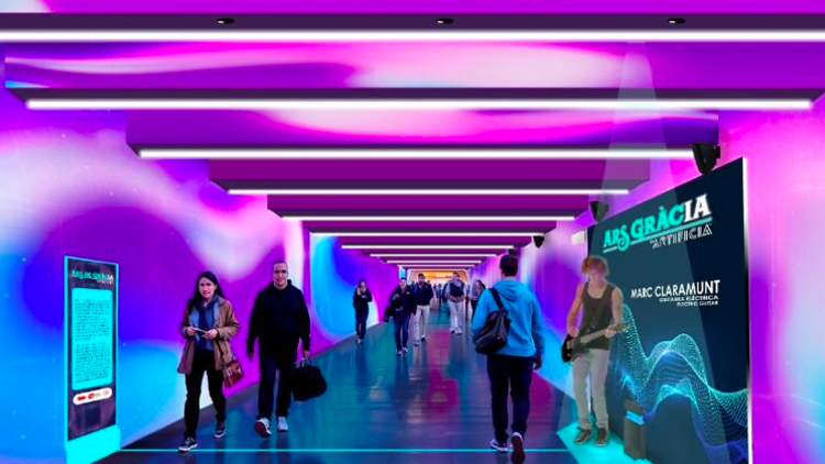 El túnel que todos los barceloneses intentan evitar se convierte en una experiencia sonora y visual interactiva