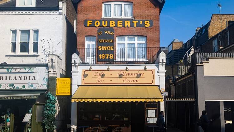 Exterior of Foubert’s ice cream, Chiswick