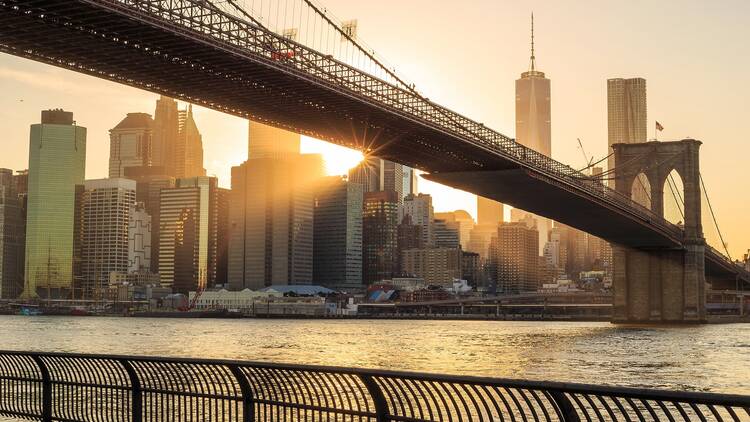 Brooklyn Bridge at sunset