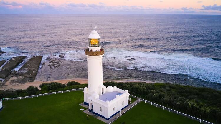 Sun setting over Norah Head Lighthouse, Norah Head