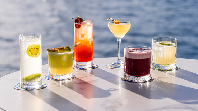 Row of cocktails