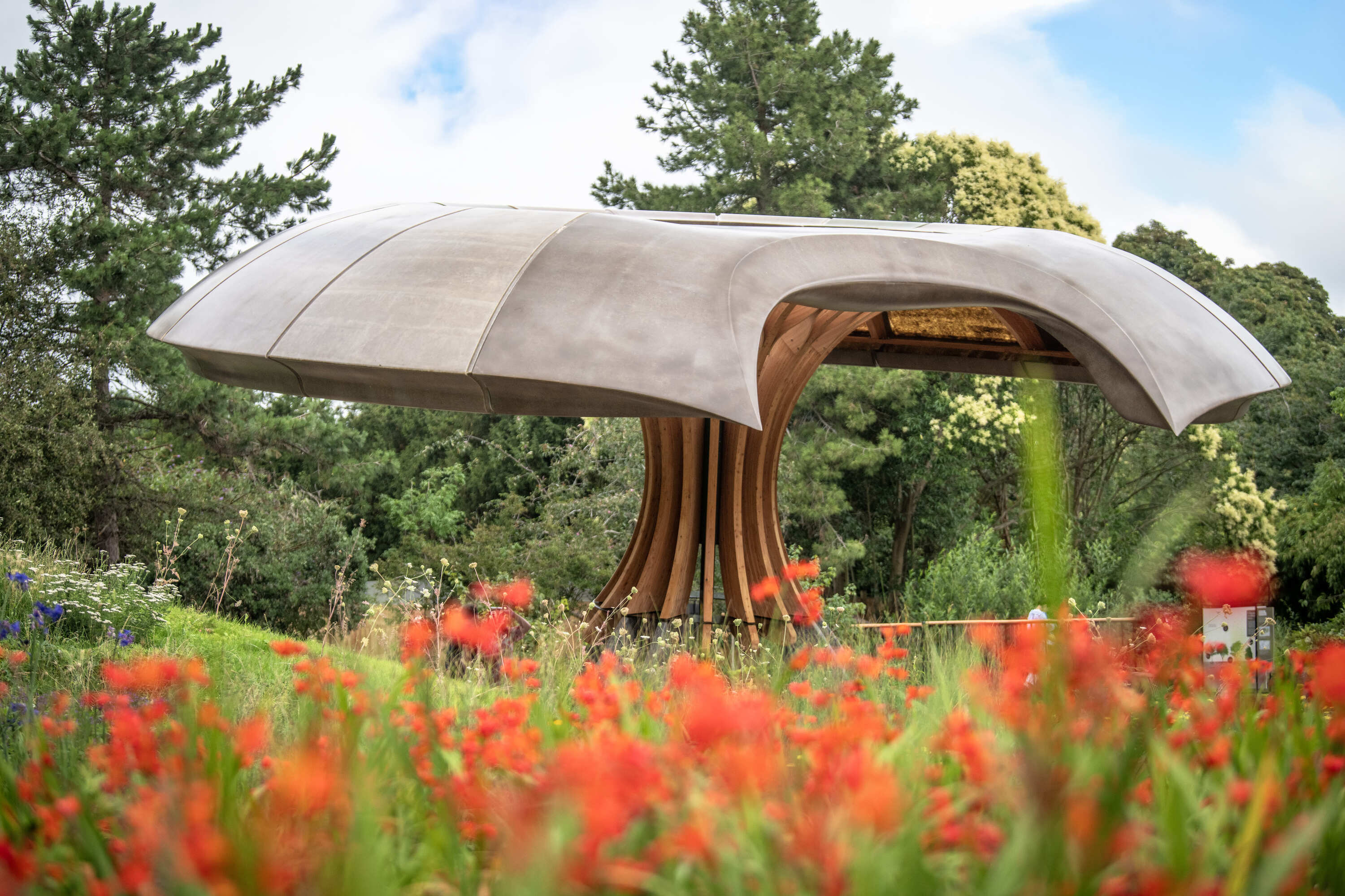 A generated image of the mushroom pavilion at Kew gardens