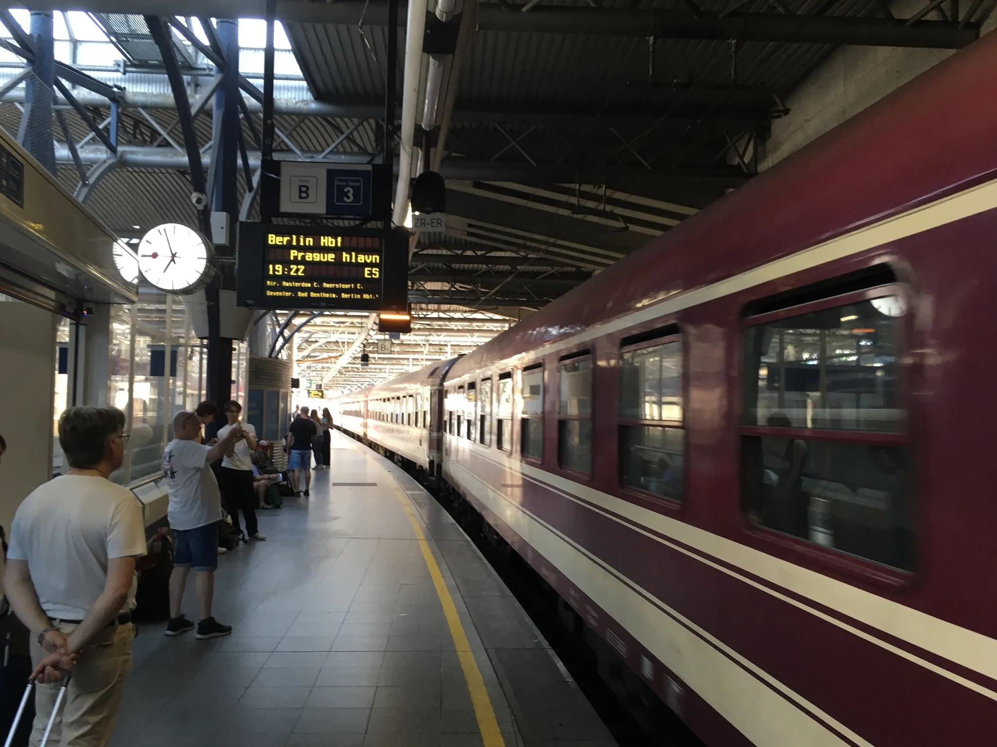 The European Sleeper train at Brussels-Midi station