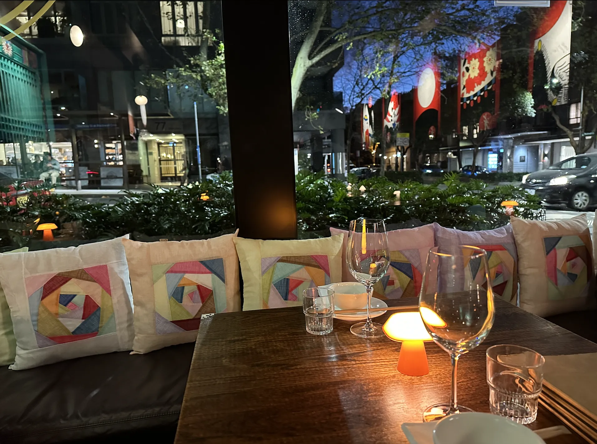 Window side seat at Diana Potts Point
