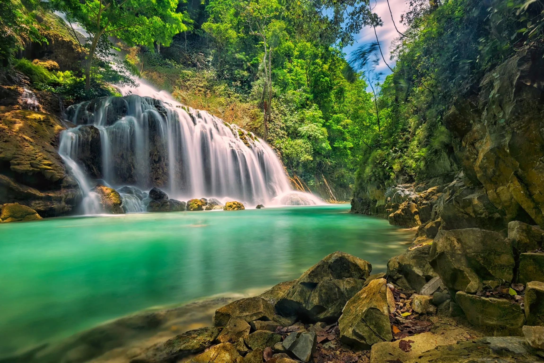 The beautiful Lapopu Waterfall. This waterfal is located in Sumba Island, Indonesia.
