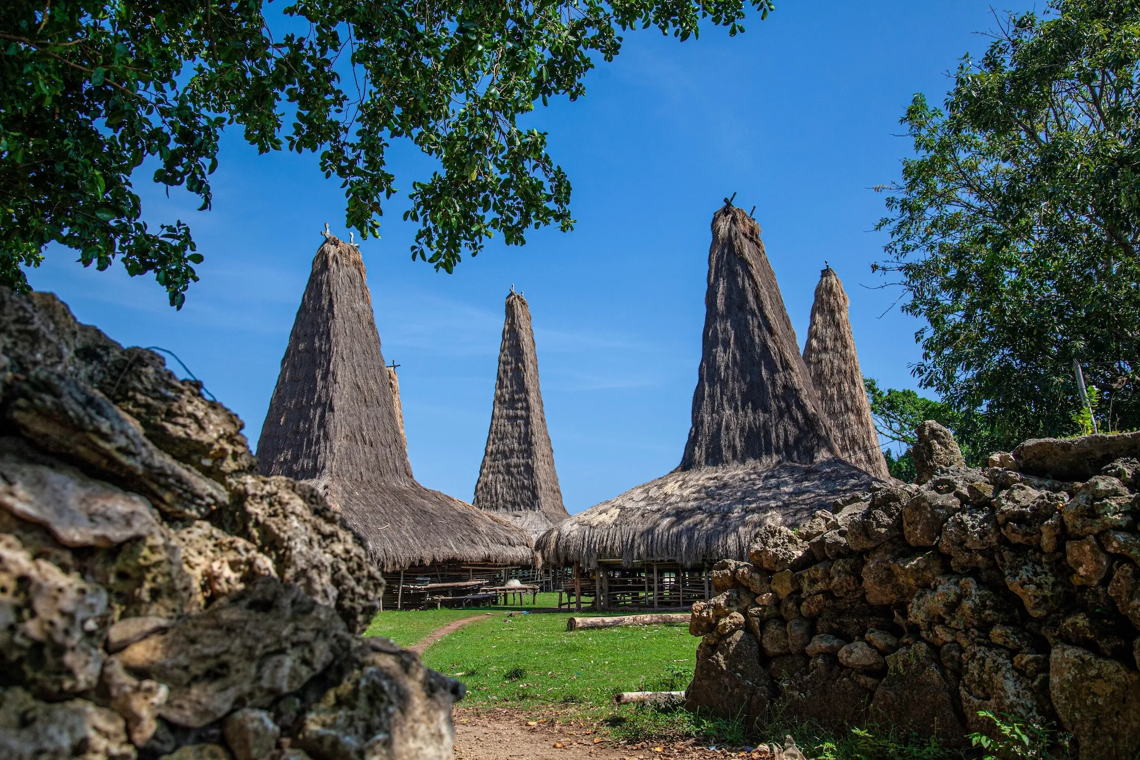 sumba, indonesia traditional village landscape