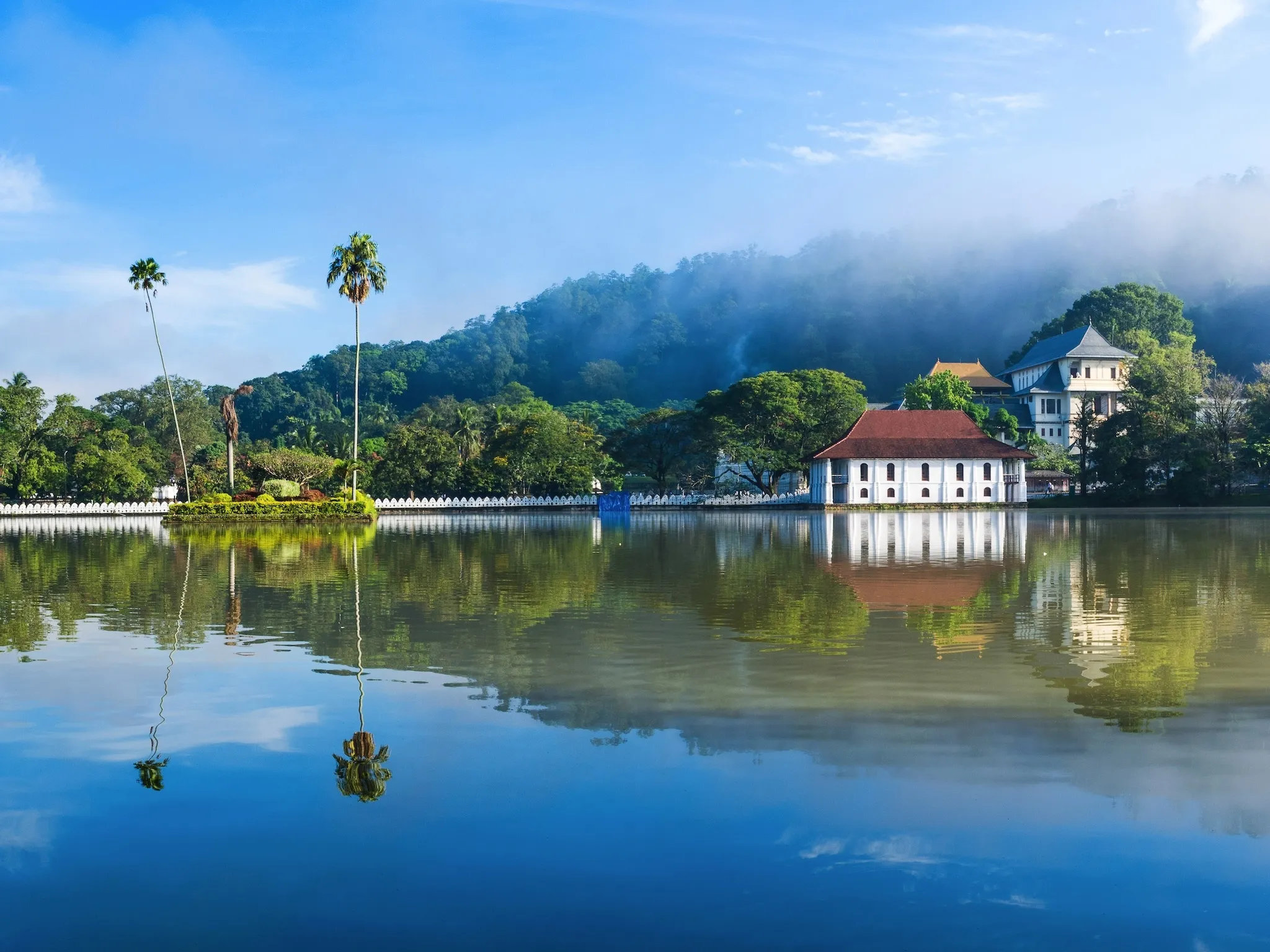 Sri Dalada Maligawa or the Temple of the Sacred Tooth Relic is a Buddhist temple in the city of Kandy, Sri Lanka. It is located in the royal palace complex of the former Kingdom of Kandy