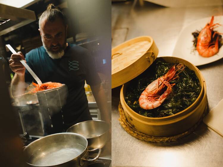 Avant-garde: red prawn reimagined