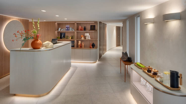 The spa reception at Kempinski Hotel Corvinus, Budapest
