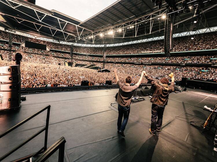 Photographs of Oasis Live '25 Tour at Wembley Stadium 25th July 2025. The first of seven sold out nights. Credit: Big Brother Recordings