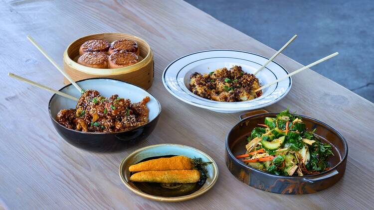 Assorted dishes at Men & Beasts Assorted dishes at Men & Beasts