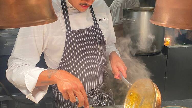 David Cruz na cozinha do Quitéria