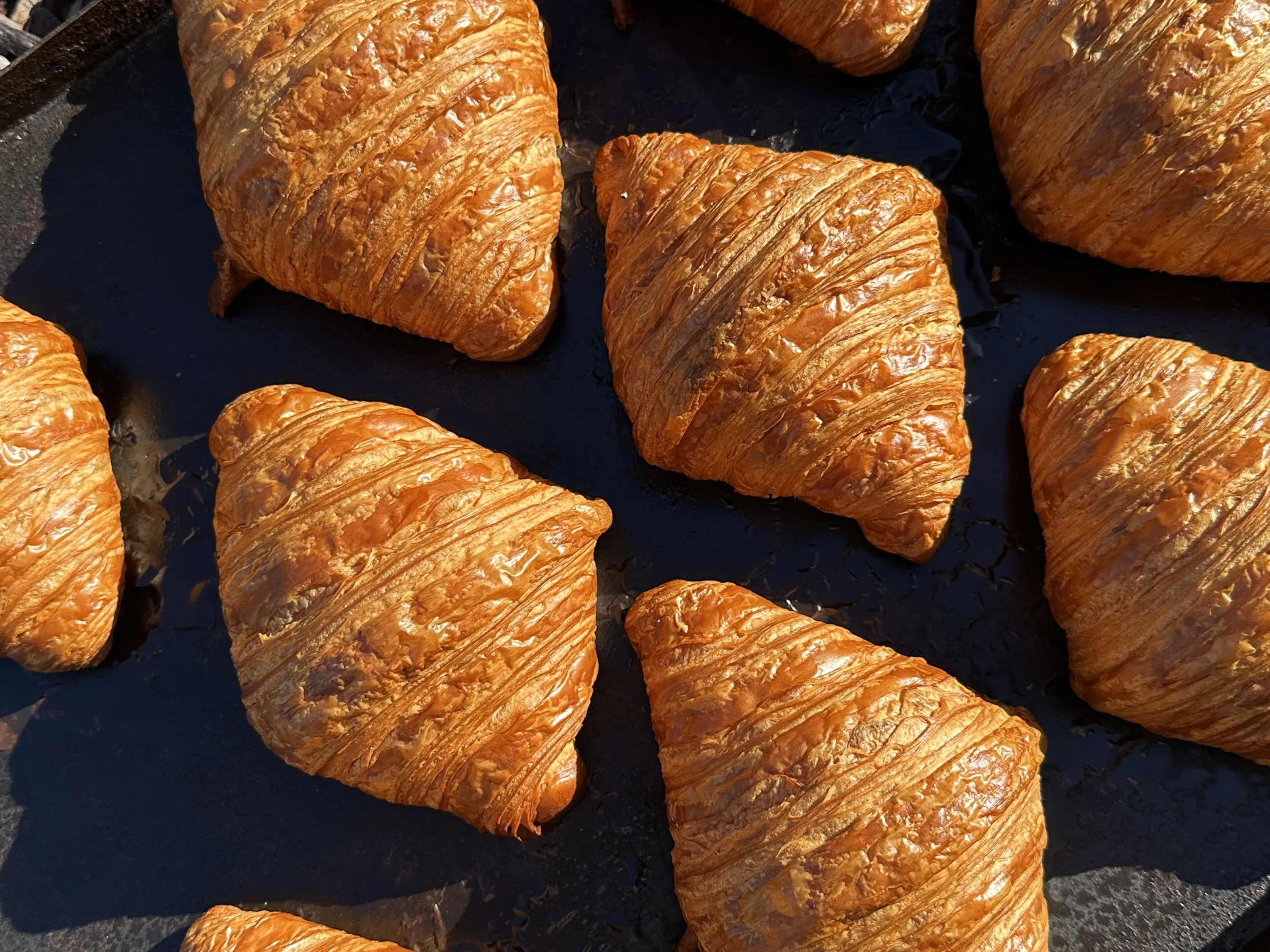 Tray of croissants