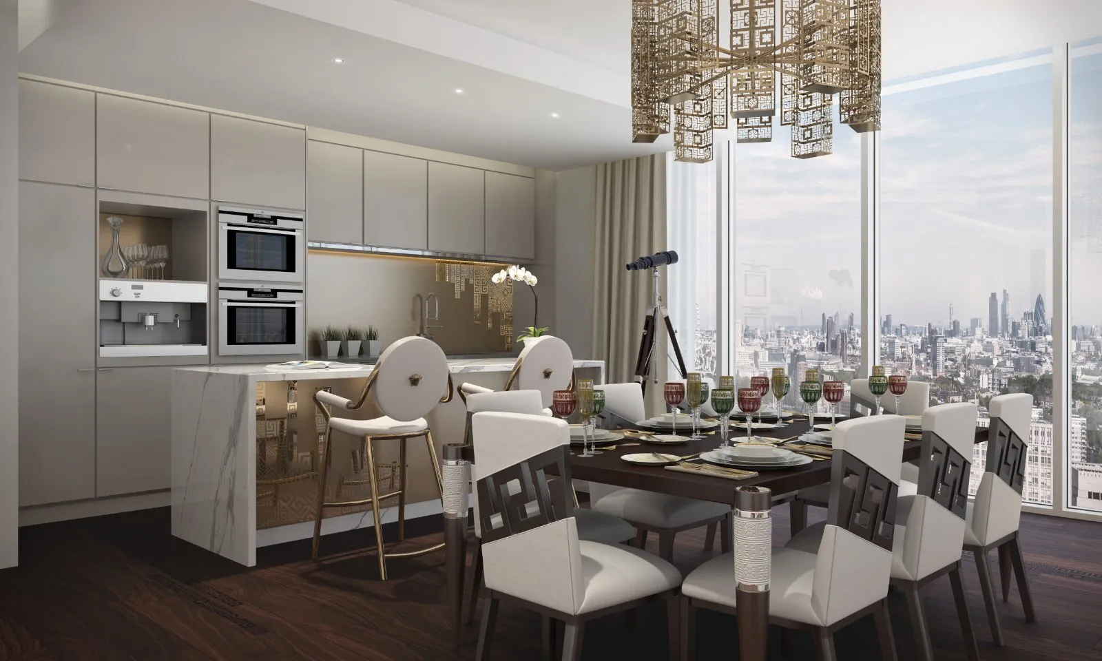 DAMAC Tower Nine Elms Versace Penthouse kitchen