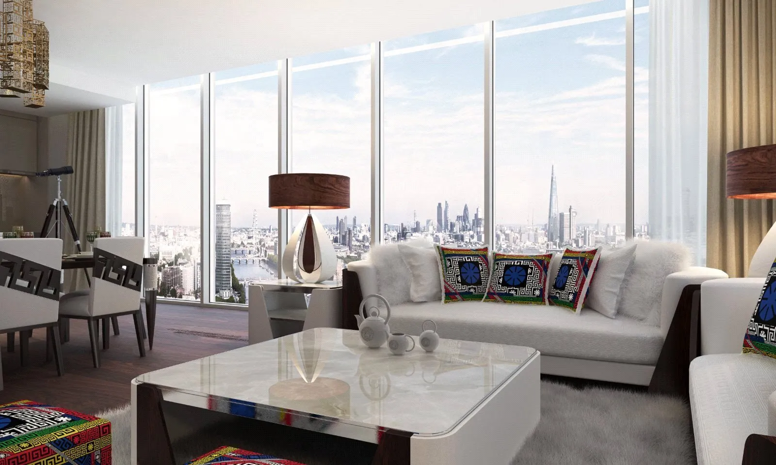 DAMAC Tower Nine Elms Versace Penthouse living area