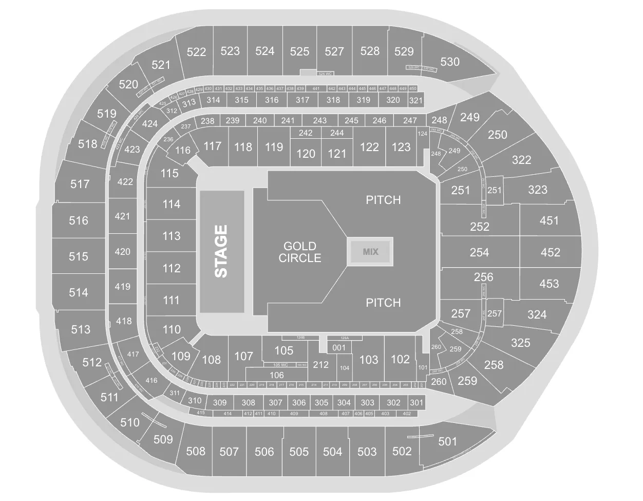 Tottenham Hotspur Stadium seating plan for Catfish and the Bottlemen