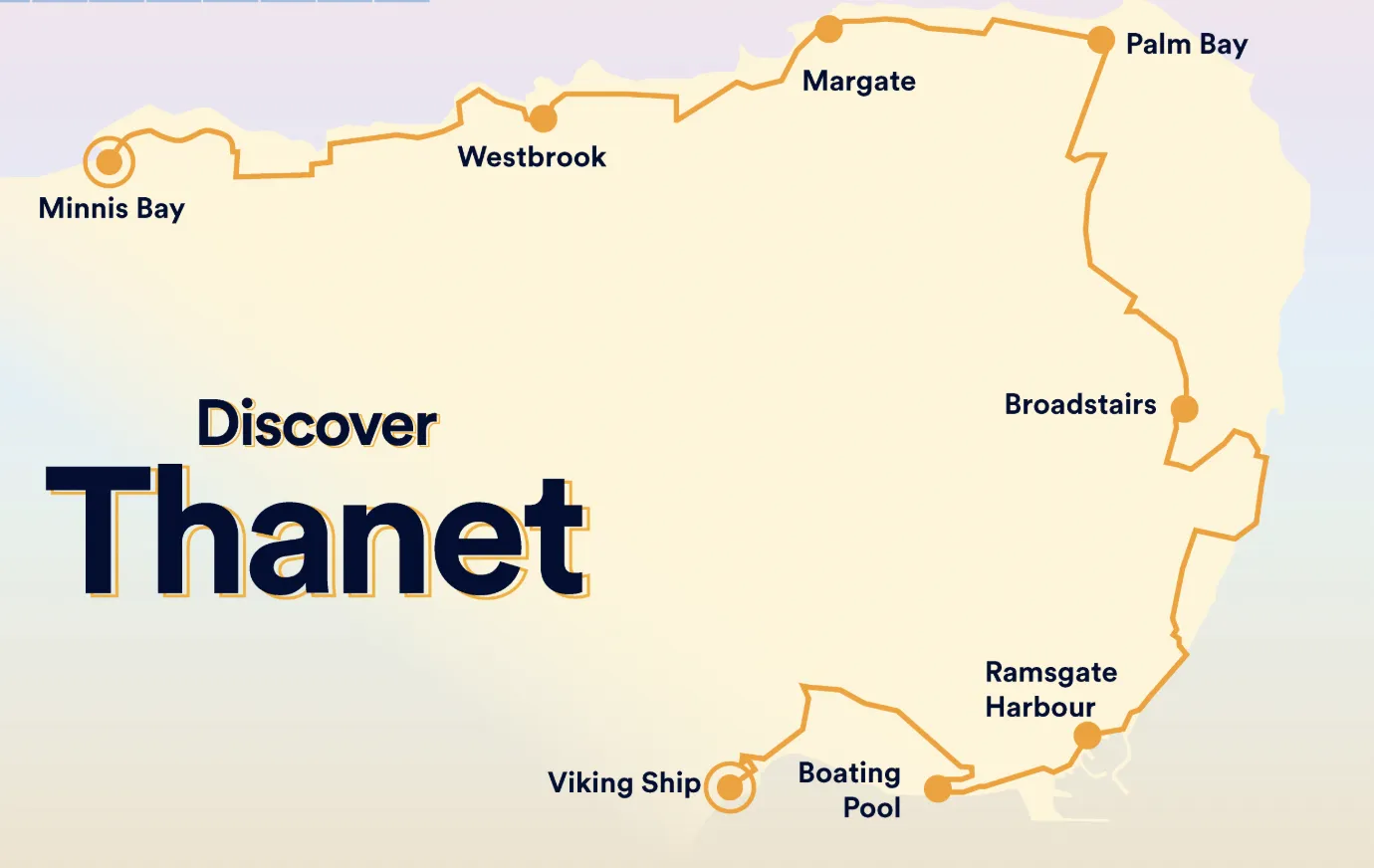 Map of the Thanet Open Top Bus