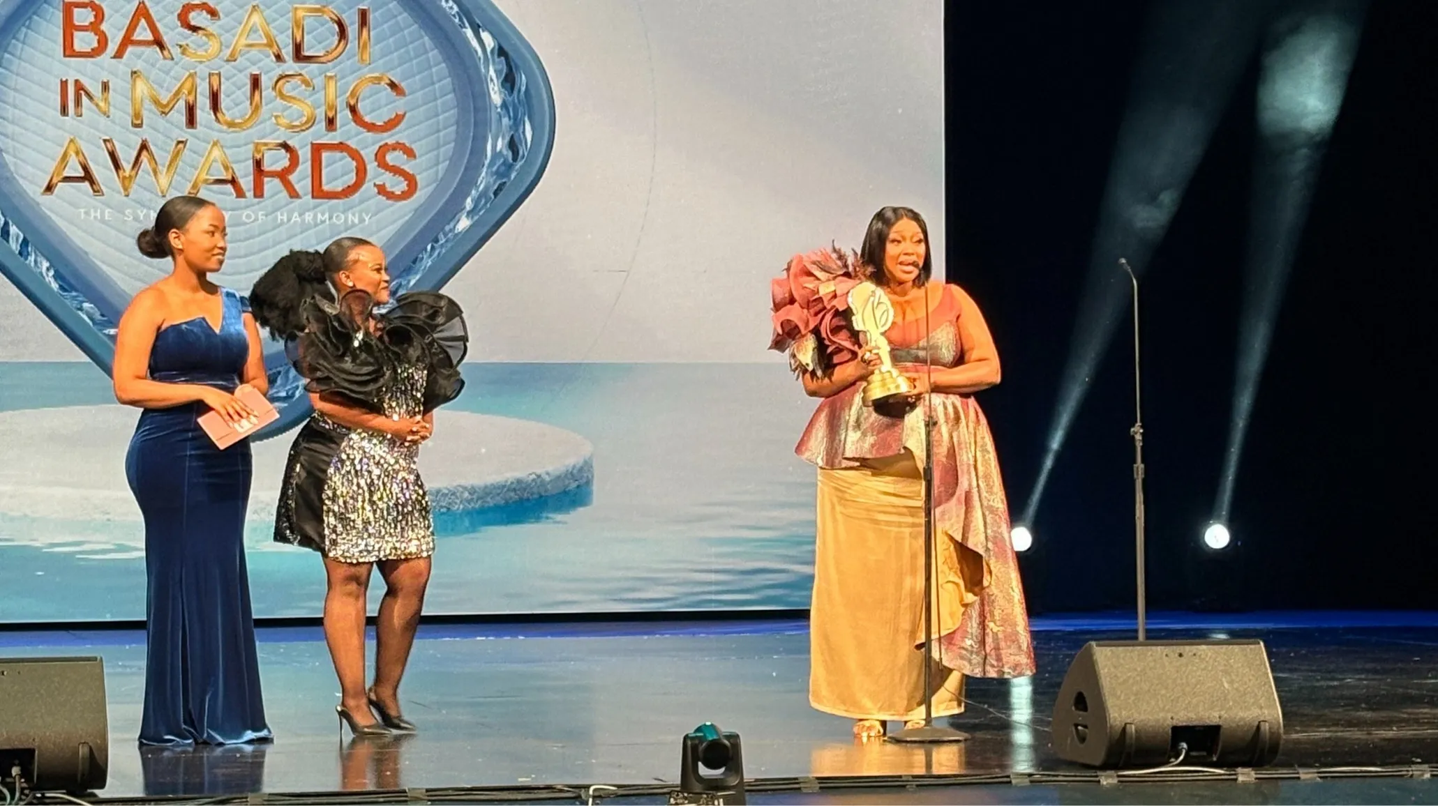 Relebogile Mabotja on stage at the Basadi In Music Awards