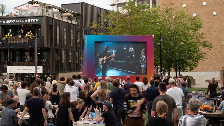Go to an outdoor screening of an art film