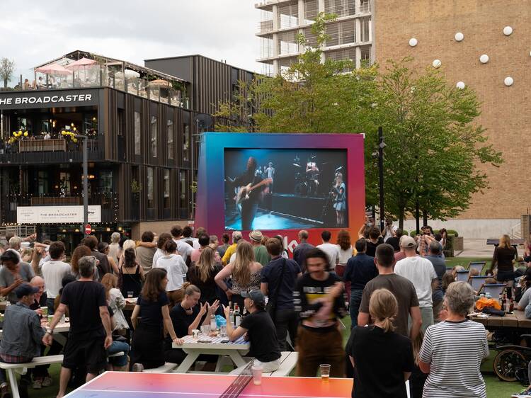 Go to an outdoor screening of an art film