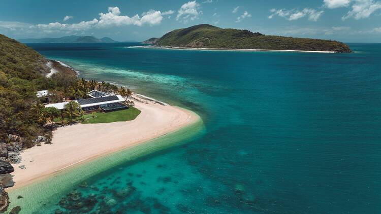 Private island resort surrounded by water