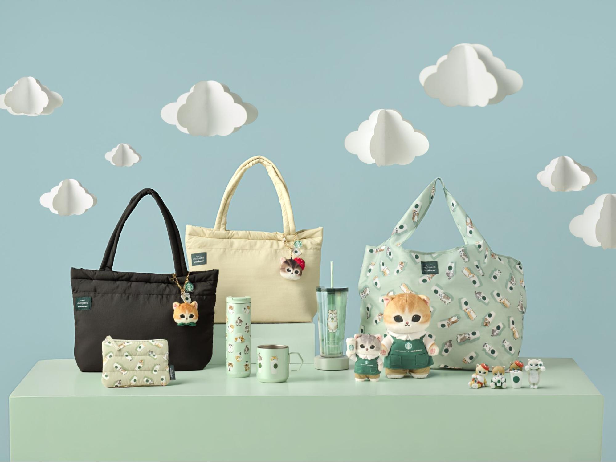 ラスト1点【mofusand starbucks】シンガポール　白　トート Starbucks x Mofusand: This Adorable Singapore-Exclusive