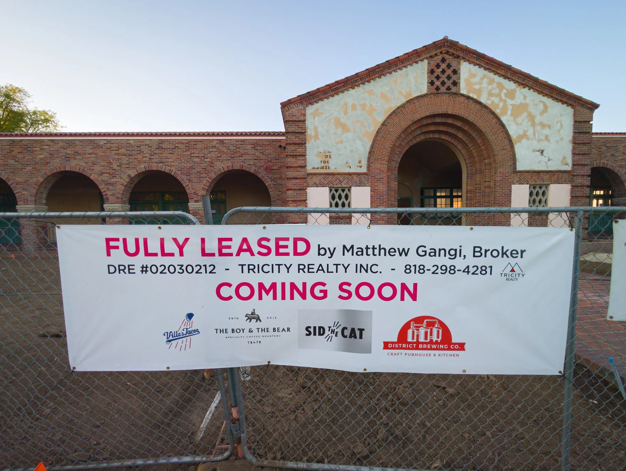 Sid the Cat Auditorium under construction in South Pasadena.