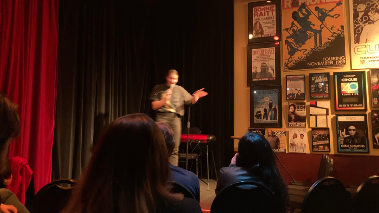 A comedian at Enmore Comedy Club