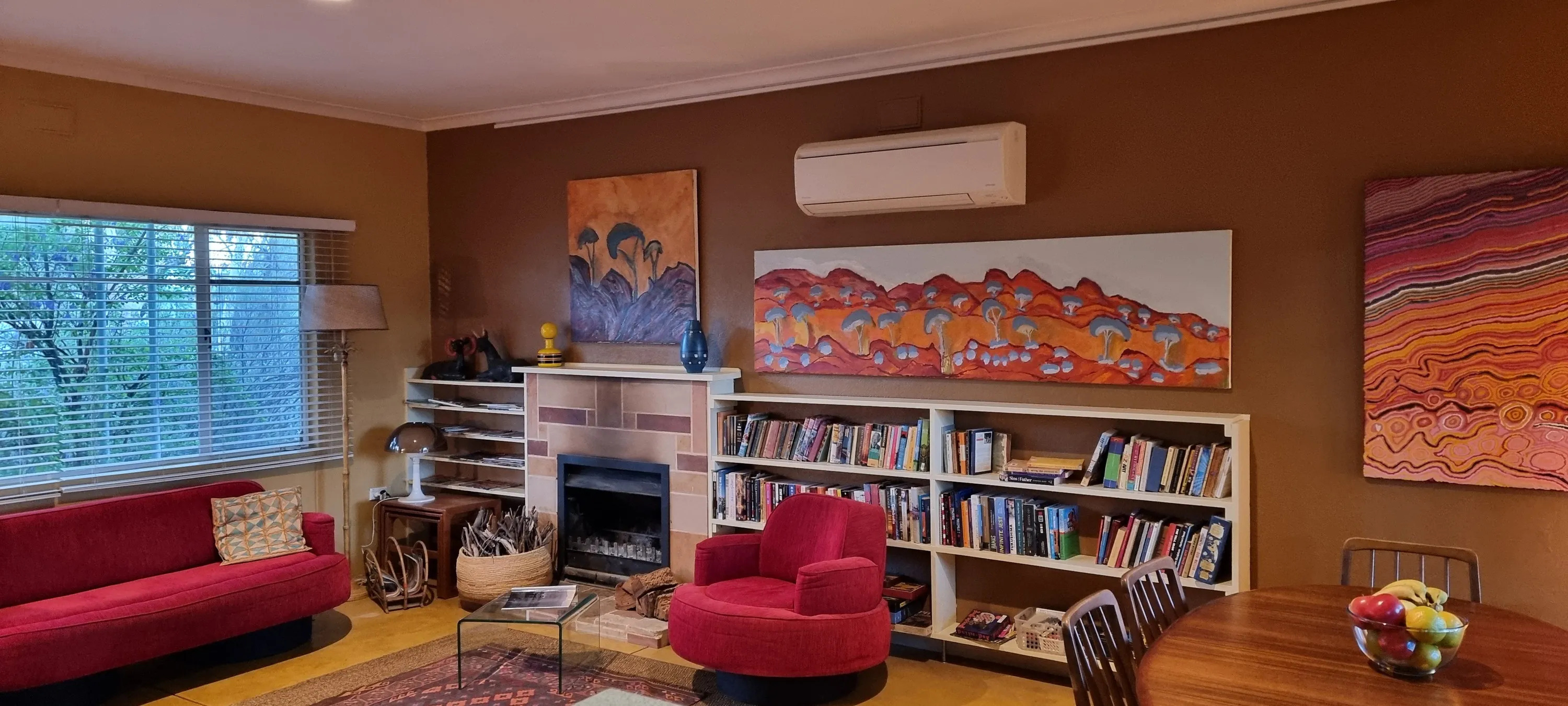 Living room with art