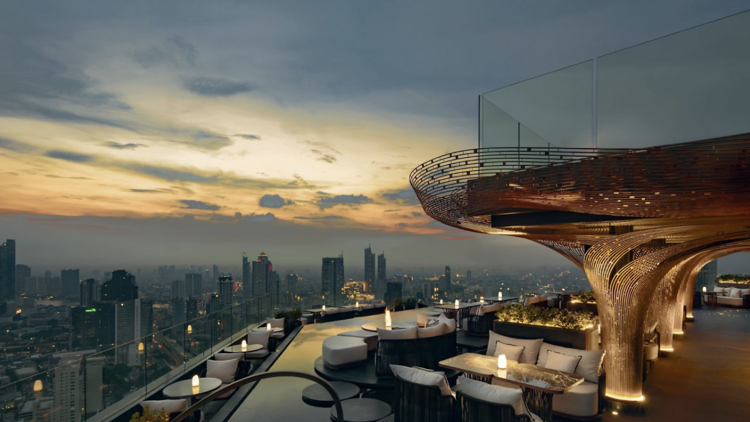 Watch the sunset from the rooftop