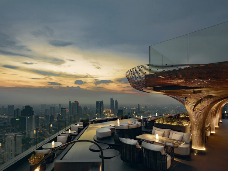 Watch the sunset from the rooftop