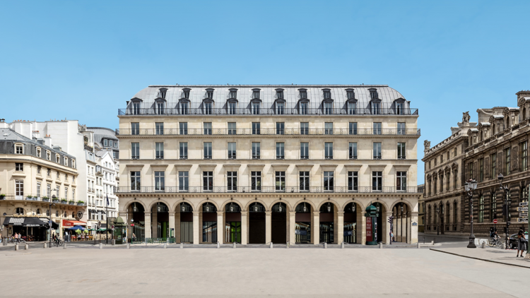 Le bâtiment qui abritera la Fondation Cartier pour l’art contemporain à partir de 2025, situé place du Palais-Royal à Paris, dont l’architecture intérieure est signée par Jean Nouvel. Photo © Luc Boegly
