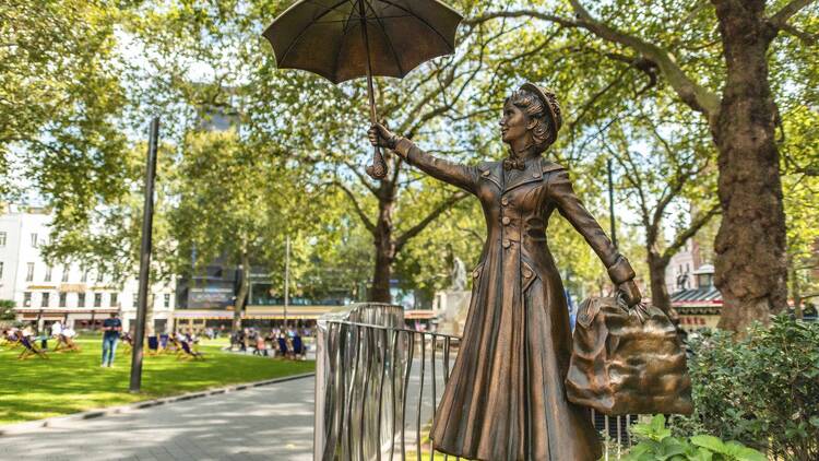 Statue of Mary Poppins in Leicester Square Statue of Mary Poppins in Leicester Square
