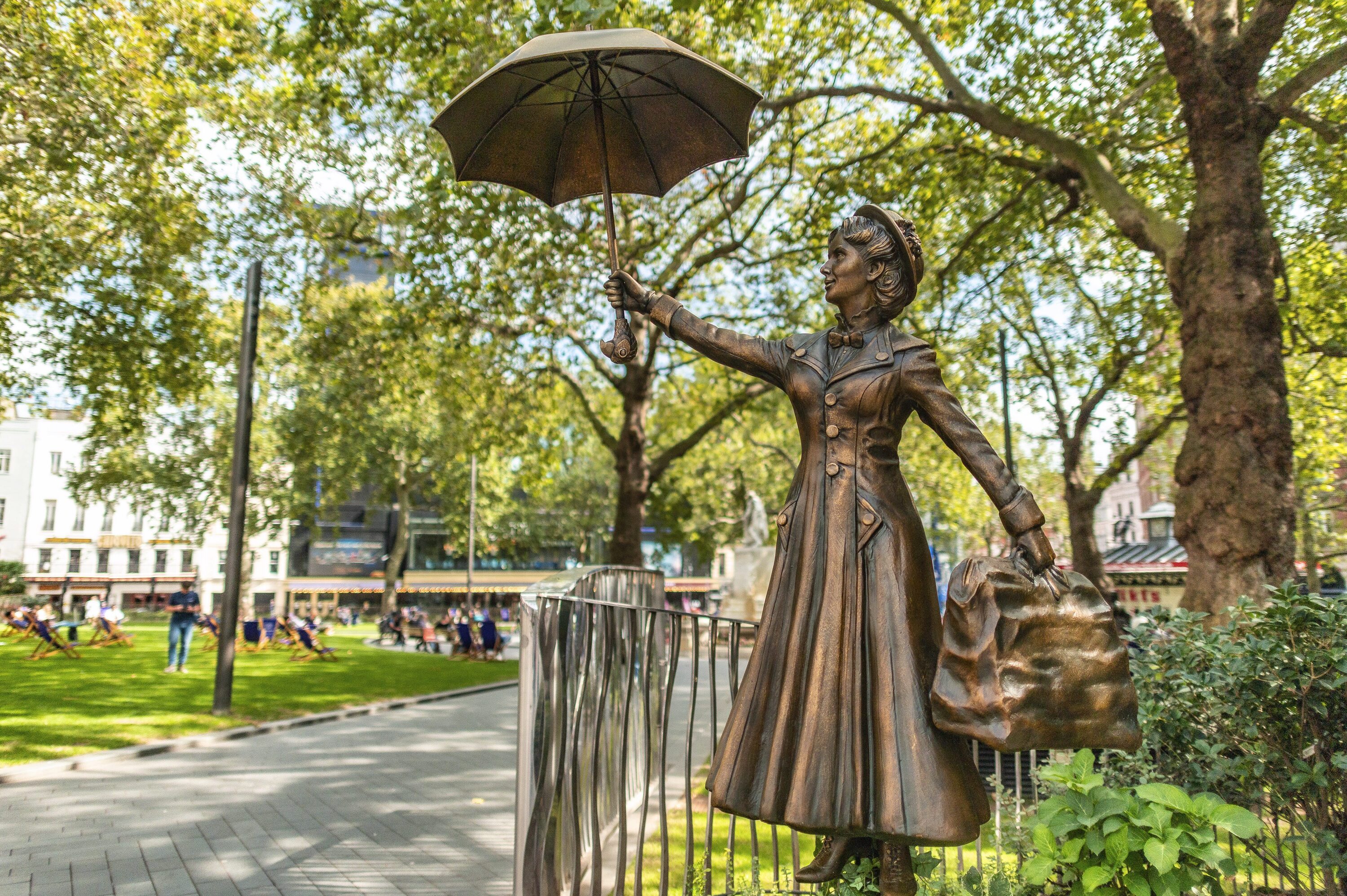 Statue of Mary Poppins in Leicester Square