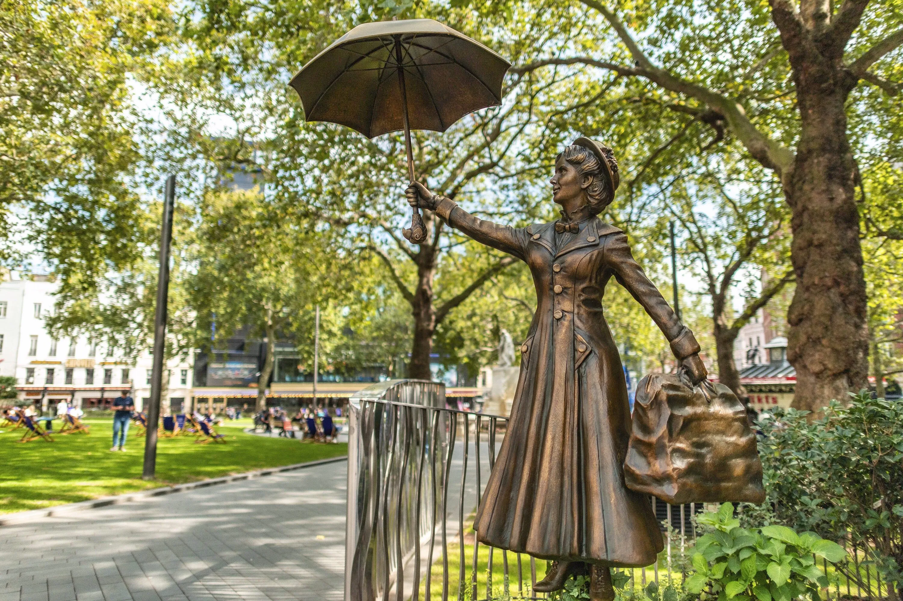 Statue of Mary Poppins in Leicester Square