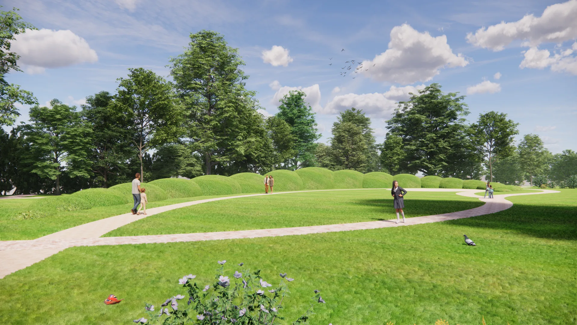 Dulwich Picture Gallery land art firm in Lovington Sculpture Meadow