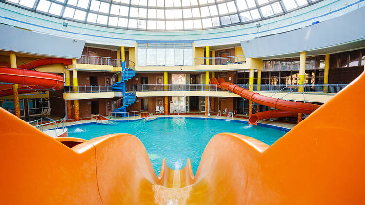 Stock image of a waterpark in Europe