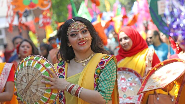 Bangla dancers on Brick Lane